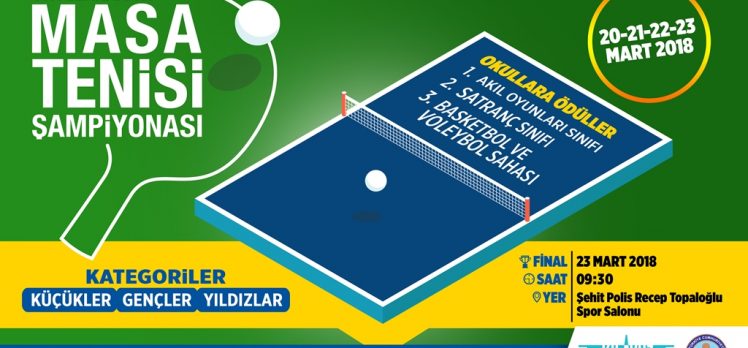 Büyükşehir, Masa Tenisi Şampiyonası düzenleyecek
