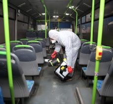 Çayırova’da otobüsler dezenfekte edildi