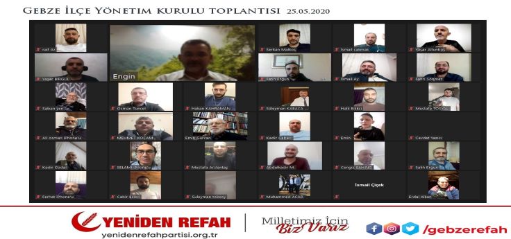 Yeniden Refah Partisi Video Konferans Aracılığıyla Toplandı