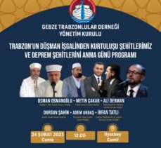 Gebze Trabzonlular Derneği’nden davet…