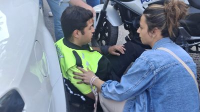 Gebze’de  “şahin” olarak bilinen motosikletli trafik polisi bir aracın çarpması