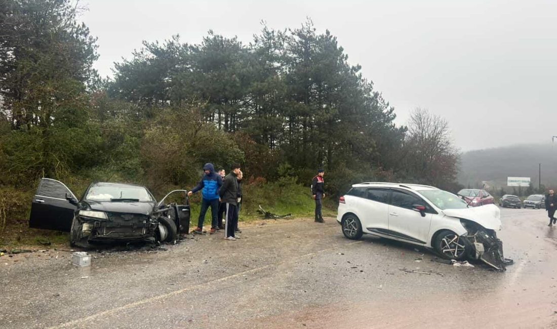 Mollafenari Balçık Mahallesi istikametinde meydana gelen trafik kazasında iki araç
