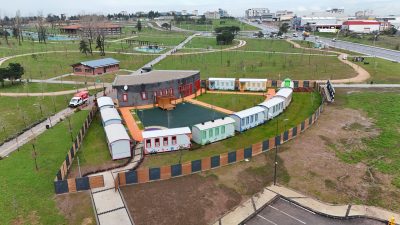 Çocukların güvenli ve eğitici ortamda eğlenerek vakit geçirdiği “Lokomotif Çocuk