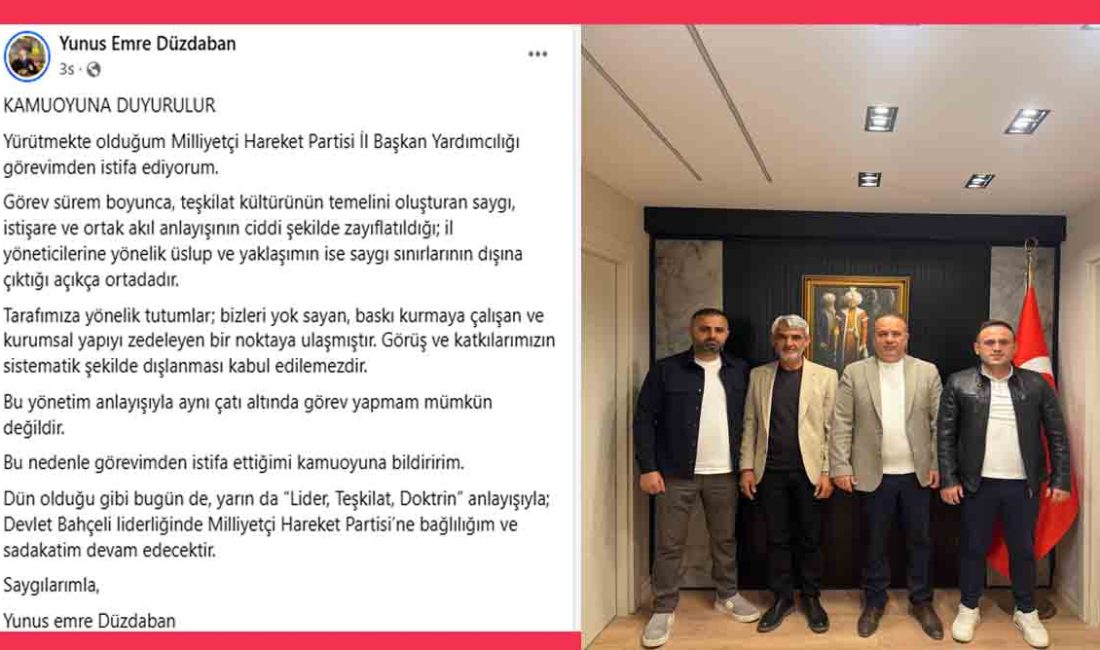 MHP Kocaeli İl  Teşkilatı’nda  Çayırova kökenli  il başkan yardımcıları Yunus