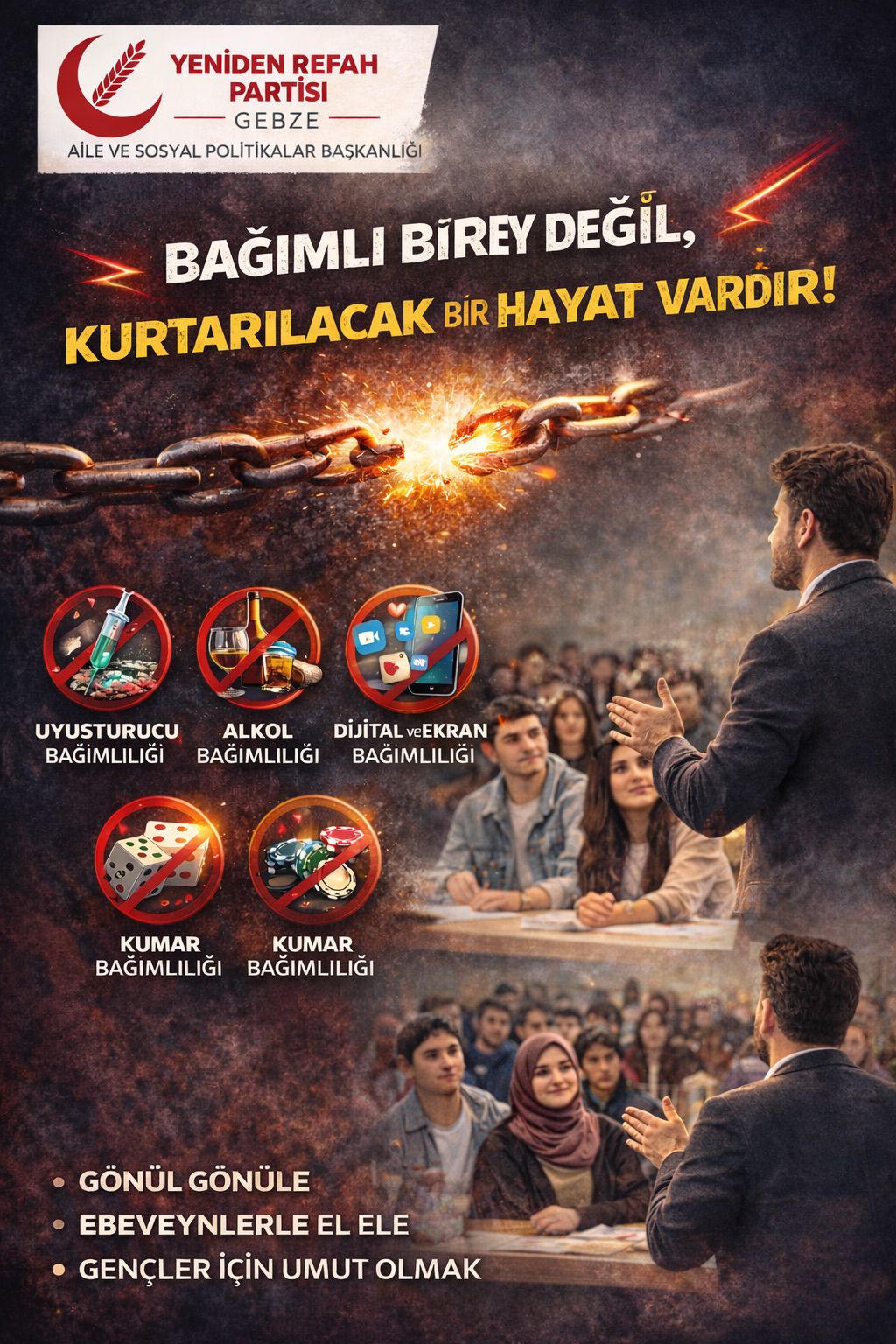 Yeniden Refah Partisi Gebze İlçe Başkan Yardımcısı Fikret Atar, bağımlılık