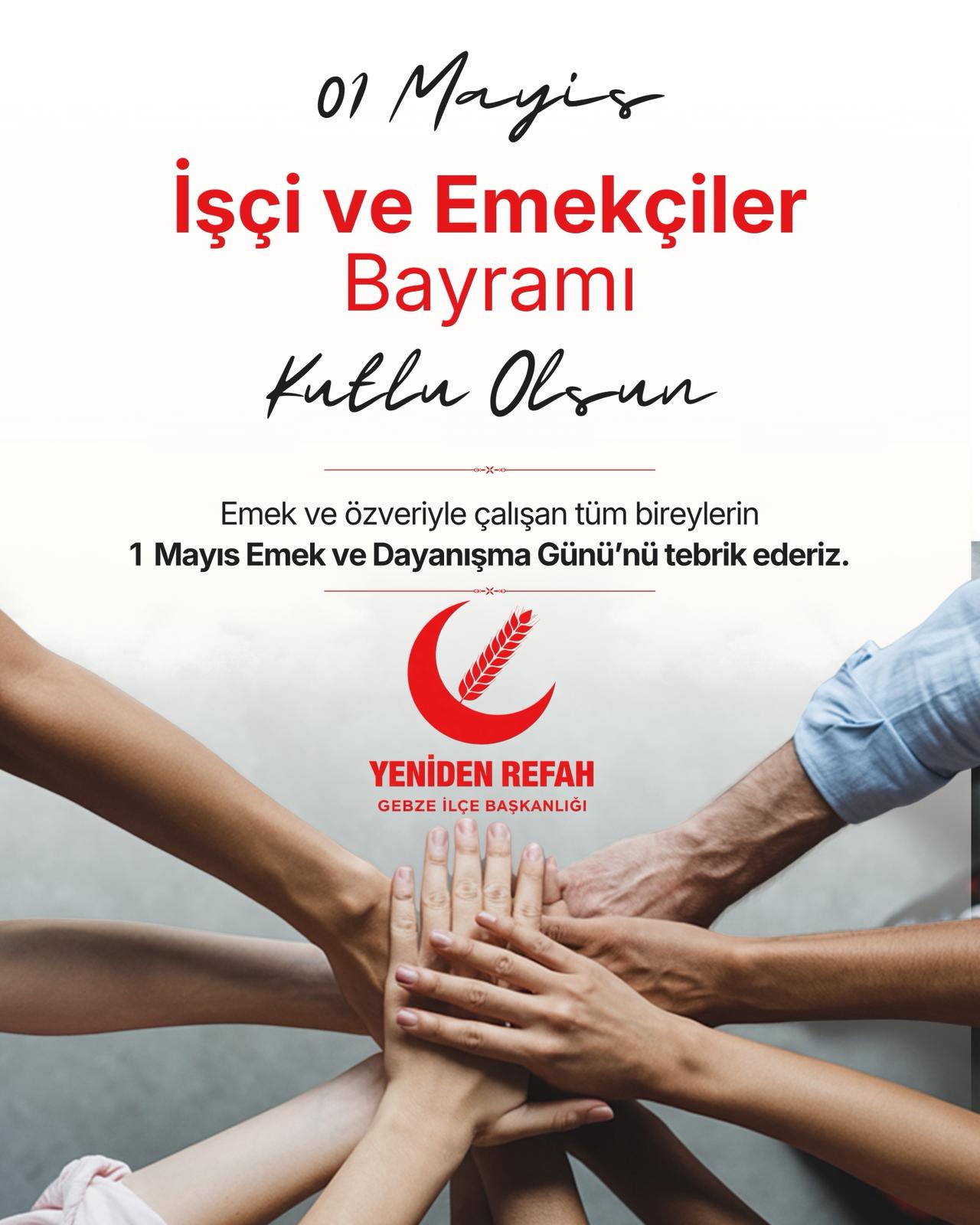 YRP Gebze İlçe Başkanlığı 1 Mayıs işçi bayramı nedeniyle bir