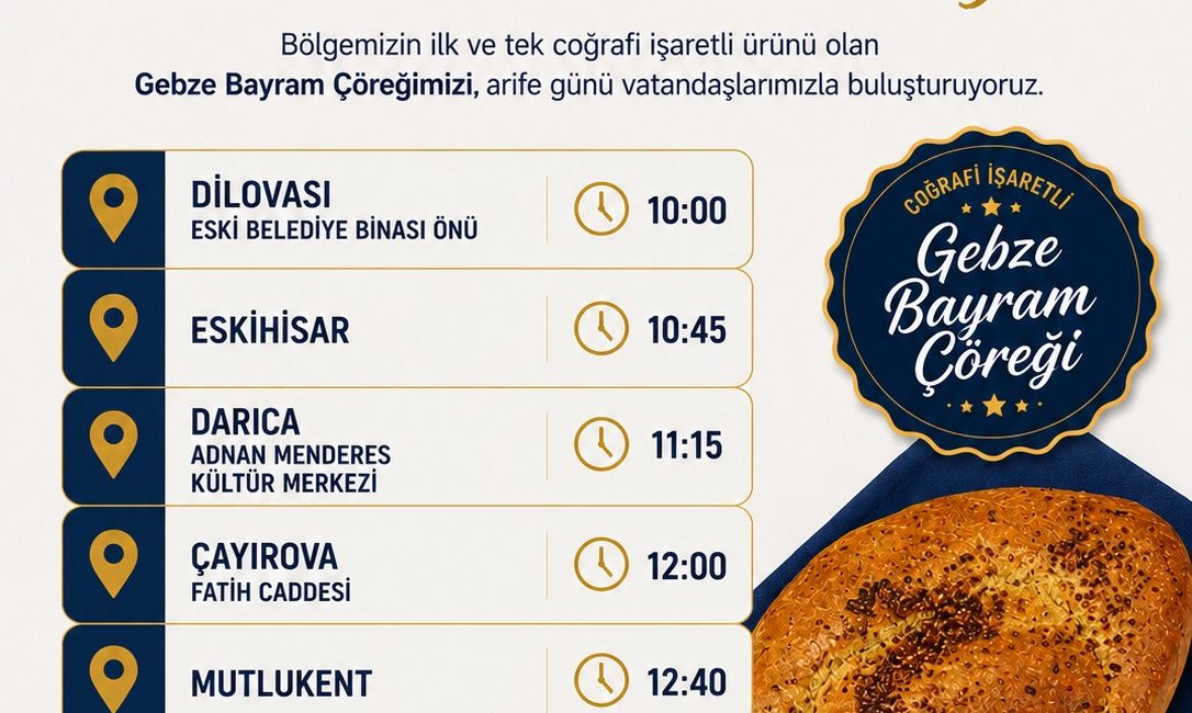 Gebze Ticaret Odası kurban  bayramı nedeniyle  arefe günü Gebze’nin ilk