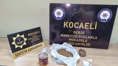Aralarında Gebze’nin de olduğu Kocaeli genelinde   düzenlenen uyuşturucu operasyonlarında sentetik
