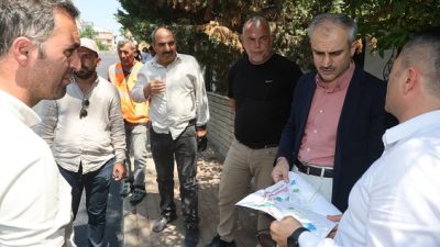 Çayırova Belediye Başkanı Bünyamin Çiftçi, Özgürlük Mahallesi’nde yapımı devam eden