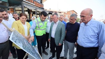 Çayırova’da ulaşım konforunu artıracak projeleri sahada inceleyen Kocaeli Büyükşehir Belediye