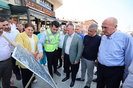 Çayırova’da ulaşım konforunu artıracak projeleri sahada inceleyen Kocaeli Büyükşehir Belediye